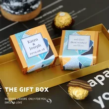 50 шт Доступное Бумага Квадратный золото конфеты Коробки для день рождения девичник свадебные подарки держатель Индивидуальная коробка для шоколада