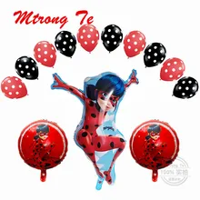 1 conjunto Milagroso Joaninha Balões de Hélio Folha de Filme Decoração Balões da Festa de Aniversário das Crianças Brinquedos do Presente do Bebê Suprimentos Globos