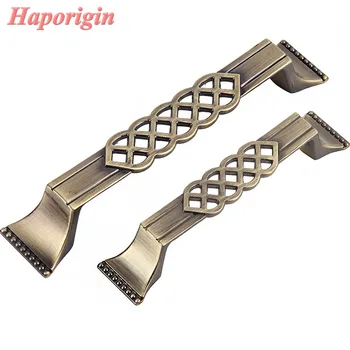 

New 2pcs Antique Kitchen Cabinet Drawer Handles Furniture Door Knobs Bronze Vintage Wardrobe Drawer Handles Cupboard Bars Pulls