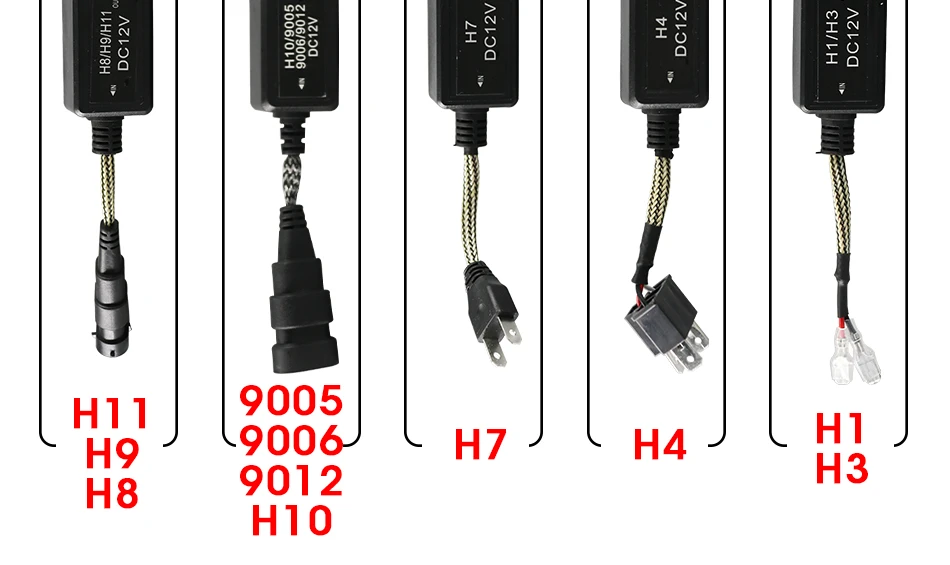 12 hlxg HB3 HB4 H4 H8 H11 H3 H1 H7 LED Headlight Decoder CANBUS EMC Canceller Capacitor Anti-flicker Error Free Auto Accessories