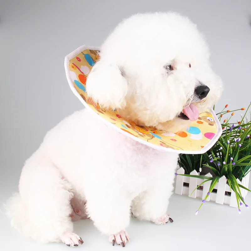 

M-XL Pet Dog Cat Elizabeth Collar Pet Wound Recovery Healing Medical Anti-Bite Protective Collar Soft Cloth Cone Cover Collars