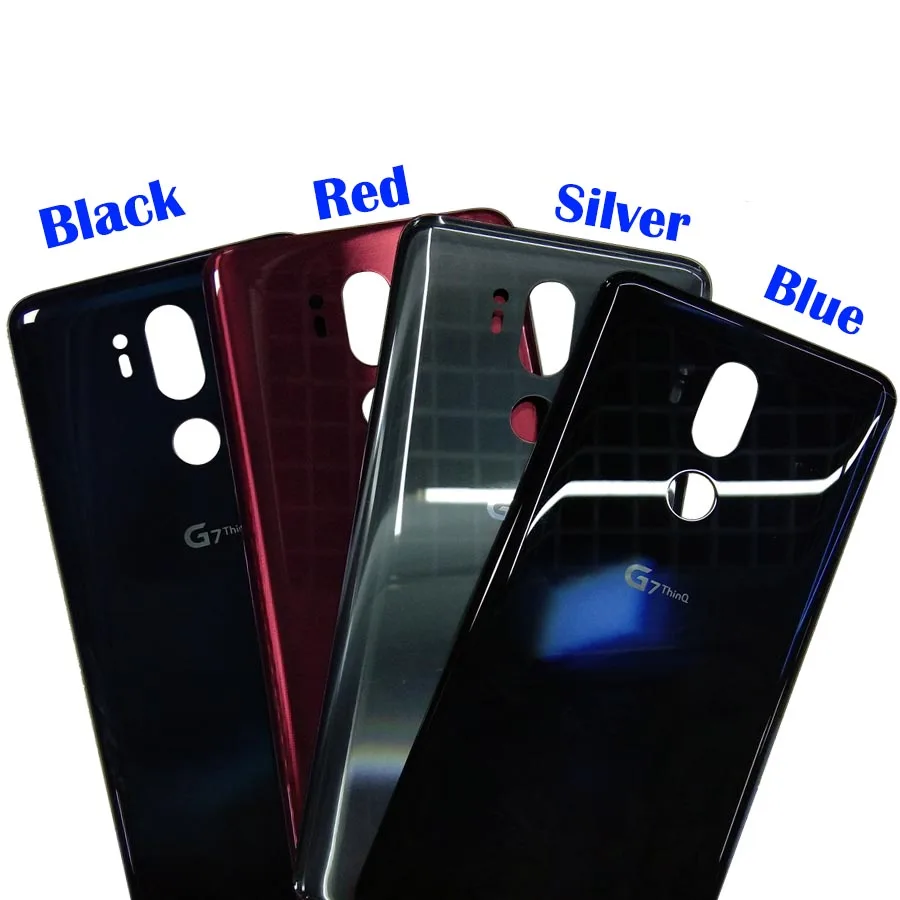 Новое оригинальное стекло для LG G7 ThinQ Крышка батарейного отсека двери G7+ G710 G710EM задняя крышка корпуса с пластыревый заменитель части