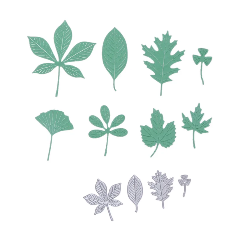 

8pcs/set Metal Leaves Cutting Dies Stencils for DIY Scrapbooking Decorative Embossing Folder Crafts Embossing Paper Cards