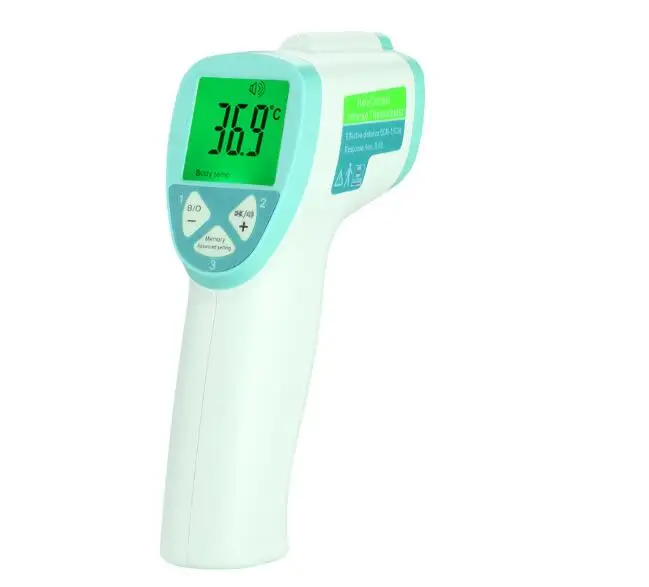 Топ Детский термометр цифровой ИК ЖК Инфракрасный двойной режим лоб и взрослый термометр для тела Измерение для Рождественский подарок - Цвет: Type 2-blue