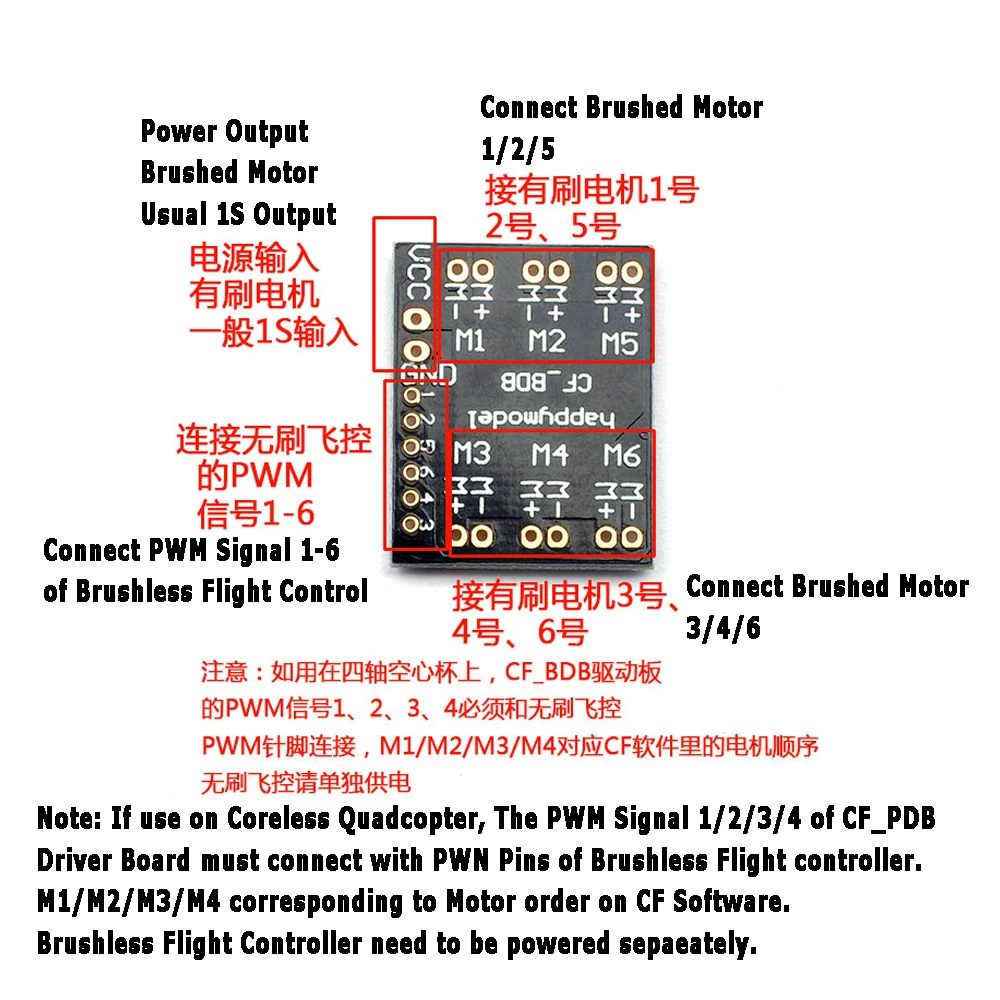 Бесщеточный микро-двигатель драйвер платы CF BDB Крошечный Для Naze32 SPRACING F3 Контроллер полета DIY RC камера комплектующие для Дронов F18992