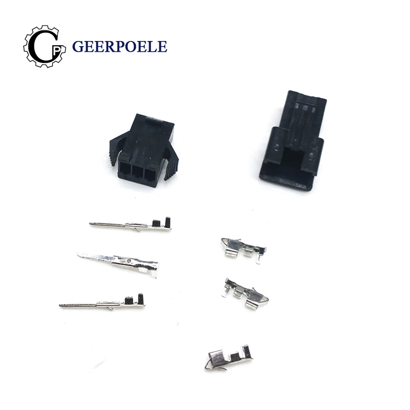 

10 pcs/lot SM 2.54mm 3 Pin Female and Male Housing Splice Terminals Connector AWG 28-22 SM-3P SM-3R JST