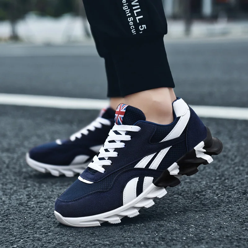 

Popular Spring Autumn Men Running Shoes Breathable Outdoors Sports Shoes Zapatos Lightweight Comfortable Athletic Male Sneakers