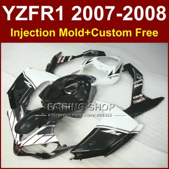 

HVHV motorcycle black fairings for YAMAHA YZFR1 2007 2008 Injection bodywork YZF R1 YZF1000 YZF 1000 07 08 body parts R1 V6