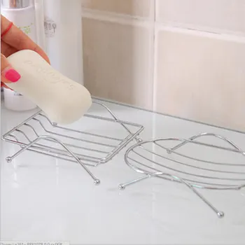 

1PC Stainless Steel Soap Dishes Box Creative Brief Bathroom Holder Storage Box Draining Soap Box for Bathroom