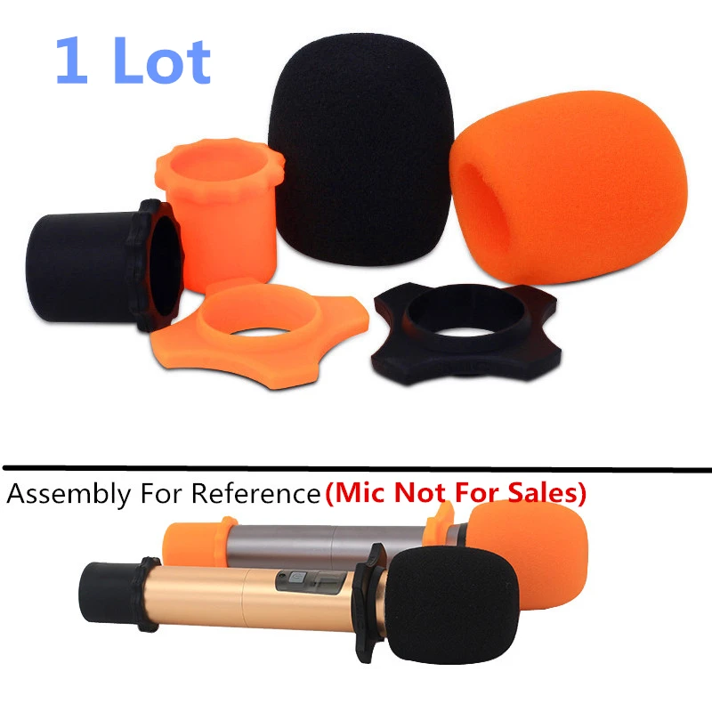 Finlemho Microphone Foam Sponge Covers Windshield Silicone Handheld