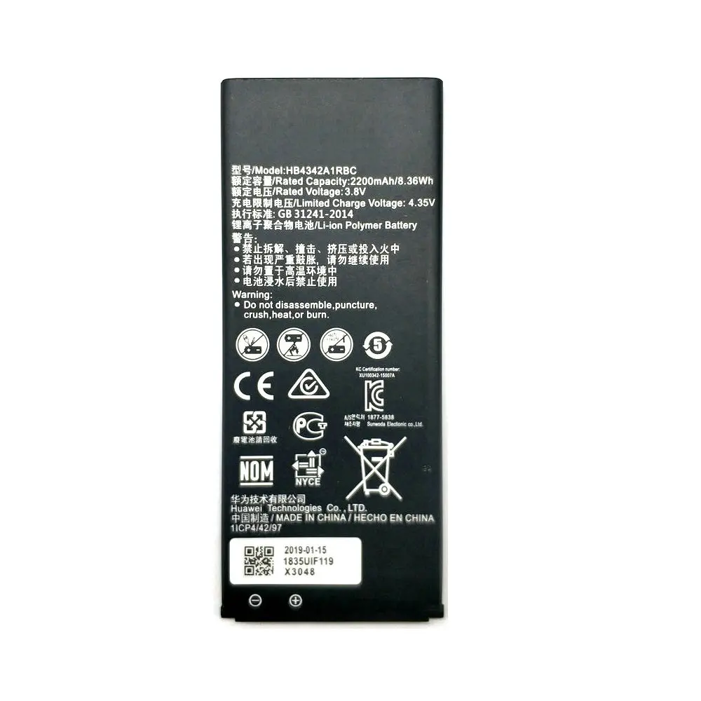 Аккумулятор HB4342A1RBC 2200 мАч для телефонов Huawei Honor 4A SCL TL00 Ascend Y6 2019|battery for|2200mah batterybattery