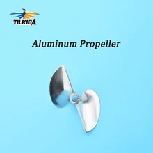 Rc лодка пропеллер ЧПУ обработанный 2 Лопасти Алюминиевый Пропеллер для 6,35 мм 1/" карданный вал