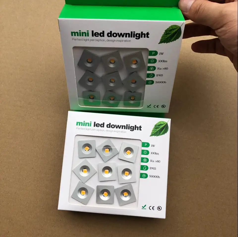 

DC12V Led Downlight Cabinet Mini Spot Light IP65 Ceiling Recessed Lighting Showcase Focos Led 1W Indoor Lighting 9pcs/Lot