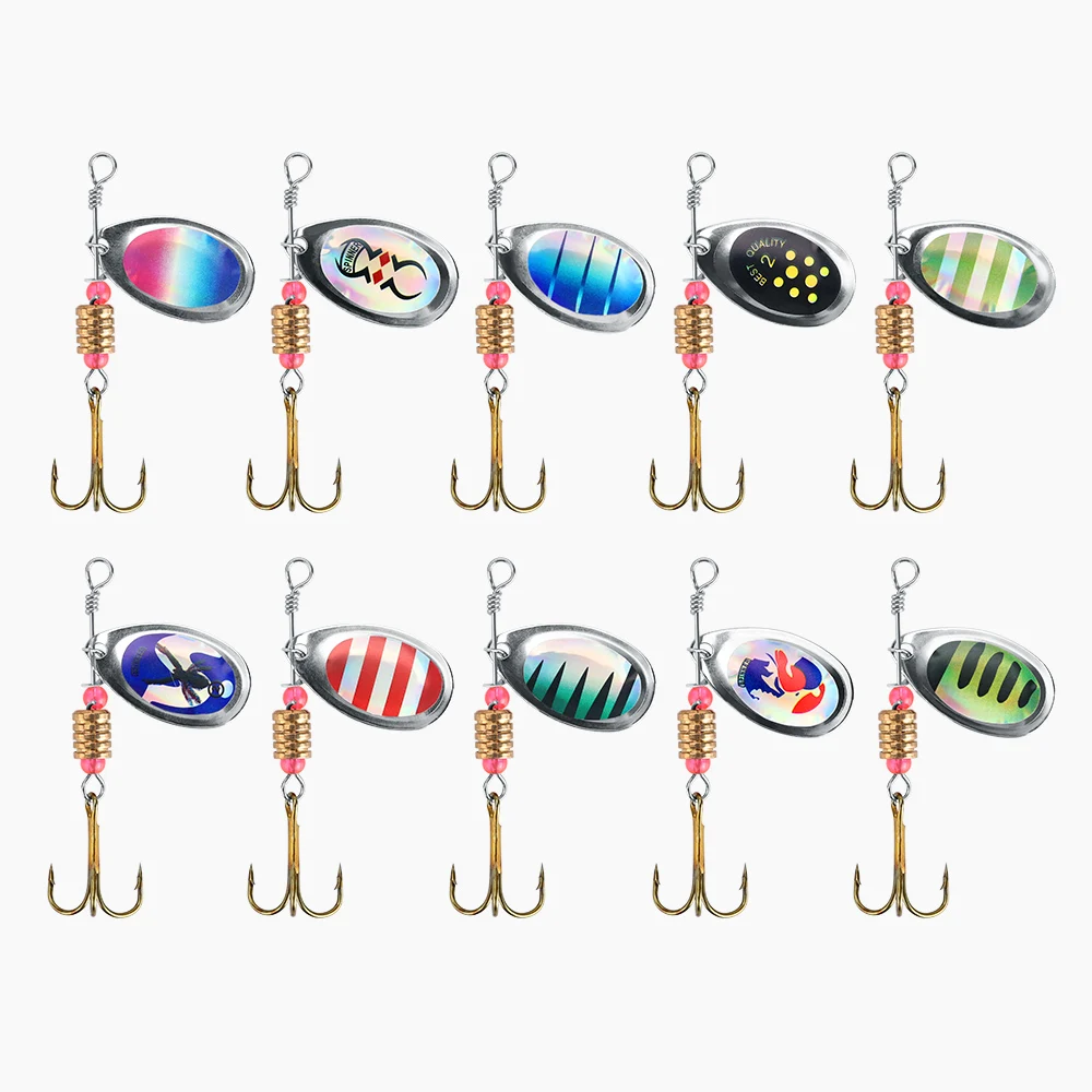 

DAGEZI Metal Fishing Spoon Lure Hard Spinner Bait 3.5g Fishing Lure Hard Baits Spinnerbait Artificial Bait With Fishing Box