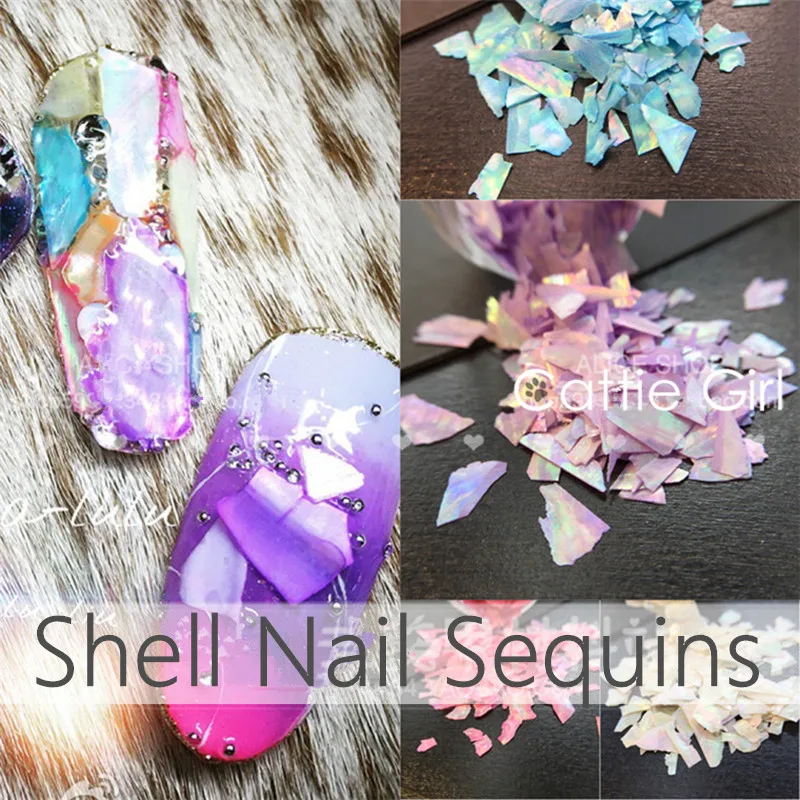 

Ocean Seashell Paillette Sequins Abalone Sequins Irregular Shell Nail Sequins DIY Nail Design Manicure Nail Art Decoration