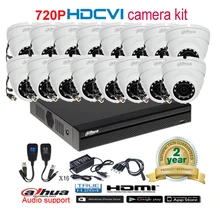 Сетевой видеорегистратор Dahua 720 P DH-HAC-HDW1100M водонепроницаемый CVI IR купольная камера безопасности Камера с H.264 16CH CVI DHI-XVR4116HS Камера комплект