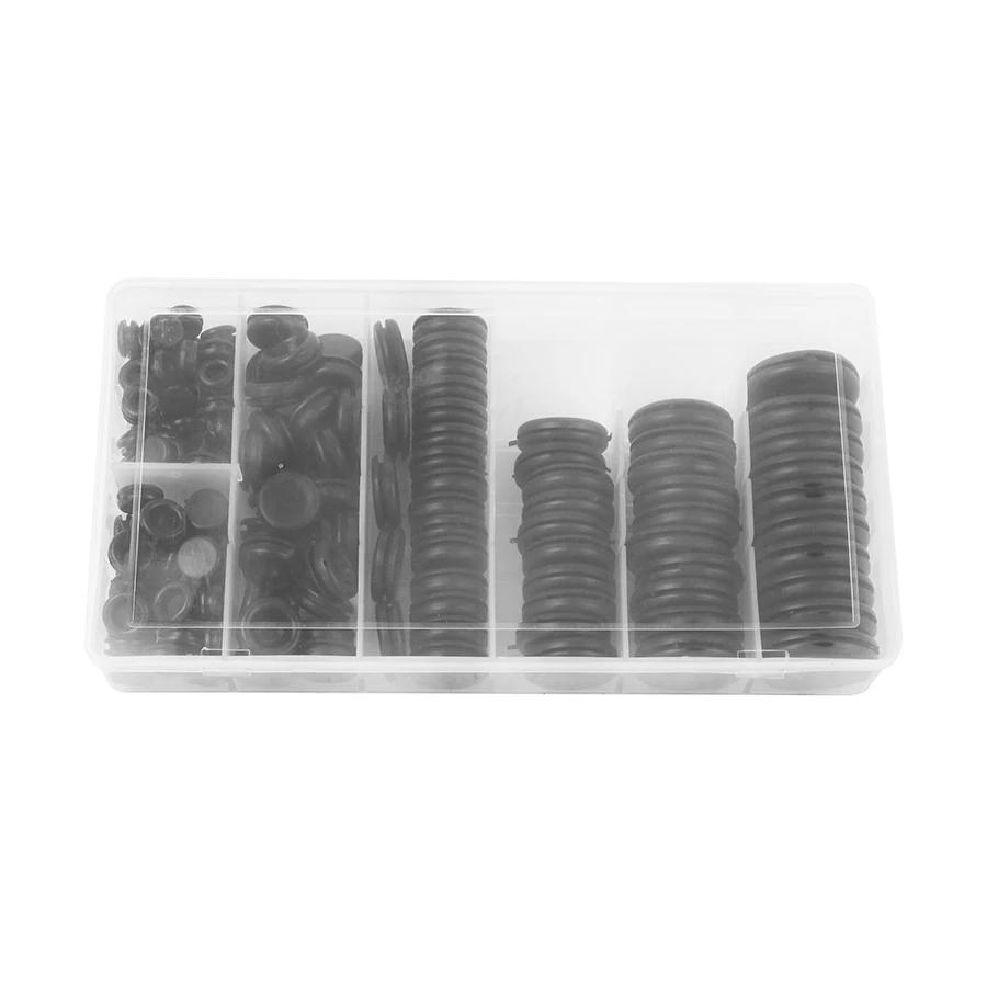 

Black Rubber Grommet Firewall Hole Plug Retaining Ring Set Car Electrical Wire Gasket Kit For Cylinder Valve Water Pipe