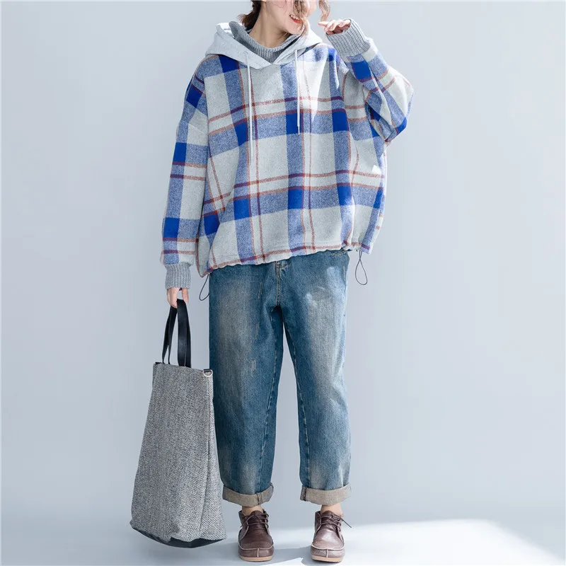 QoerliN Fake Two Piece Hoodies Sweatshirts Large Size Women Autumn Spring Long Sleeve Big Size Loose Pullovers Casual Ladies Hot QoerliN Fake Two Piece Hoodies Sweatshirts Large Size Women Autumn Spring Long Sleeve Big Size Loose Pullovers Casual Ladies Hot