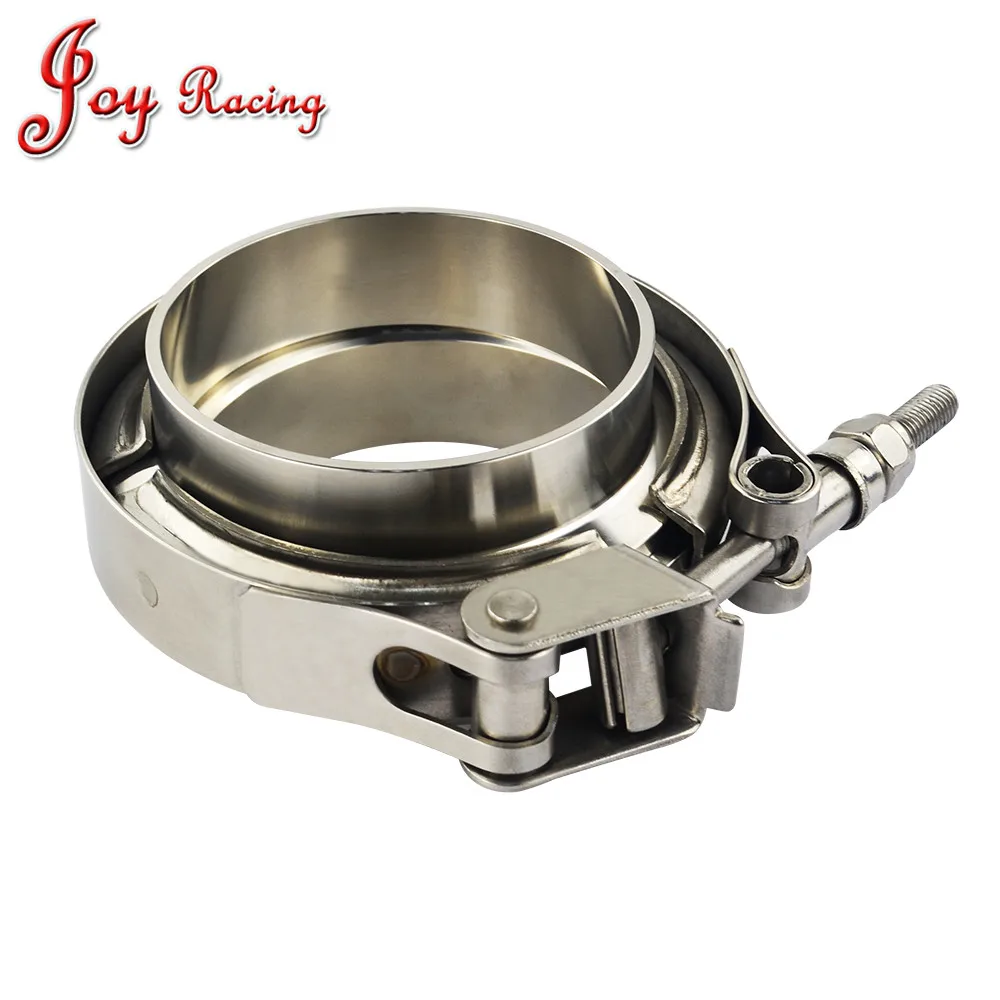 

2.5" SUS 304 Steel Stainless Exhaust V Band Clamp Flange Kit Quick Release Clamp Standard Male&Female Flat Flange