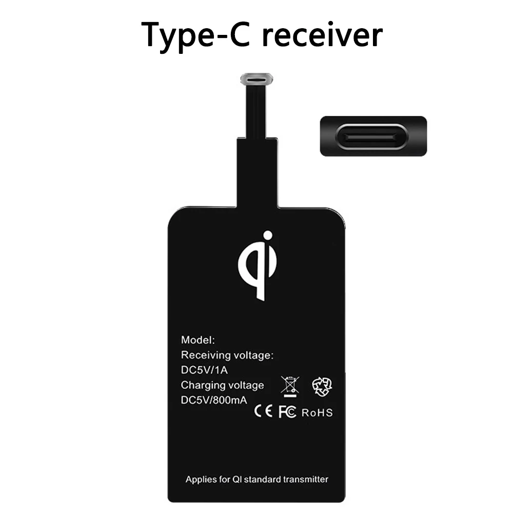 

Qi Wireless Charger Receiver Module Smart Charging Adapter Receptor For Android iPhone Type-C