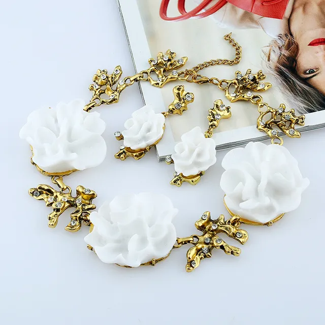 Ожерелье lzhlq в барочном стиле женское массивное ожерелье из