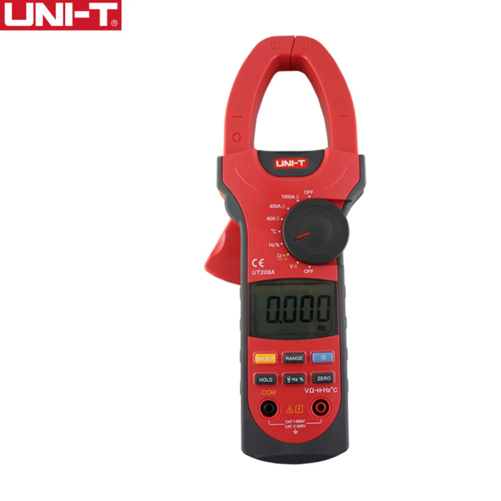 

UNI-T UT208A 1000A Digital Clamp Meters Capacitance Frequency Measure Multimeter Auto Range Capactance Temperature Test