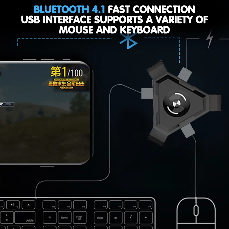 Bluetooth Мобильный геймпад USB приемник адаптер для мыши клавиатуры PUBG игровой