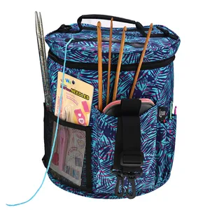 Image 2 - KOKNIT Knitting Bag Portable Yarn Tote Storage Bag for Wool Crochet Hooks Knitting Needles DIY Household Organizer Travel Bag