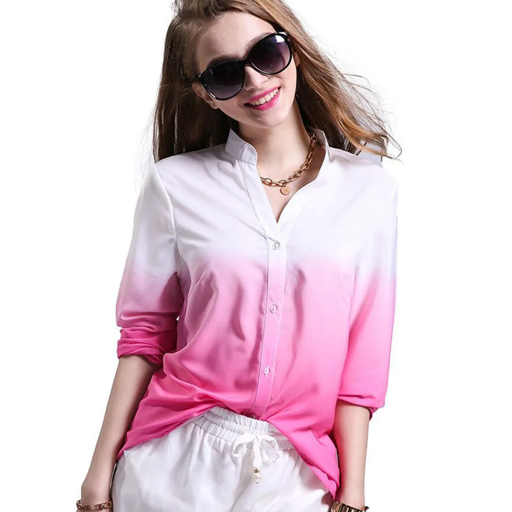 YJSFG HOUSE Fashion Womens Shirts Long Sleeve Button Blouse New