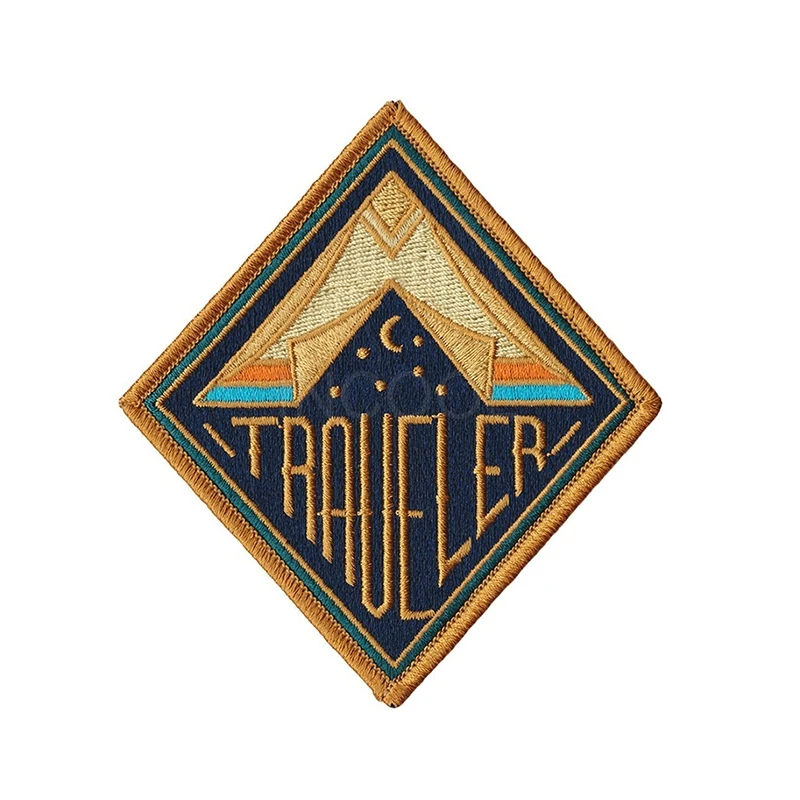 

Embroidered Patch Traveler Starry Morale Patch Tactical Emblem Badges Embroidery Patches For Jackets Jeans Backpack Cap Camping