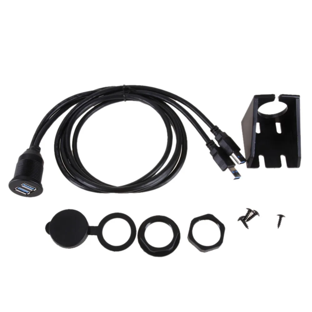 

Car Dash Panel Flush Mount Dual USB 3.0 2m Male to Female Extension Cable