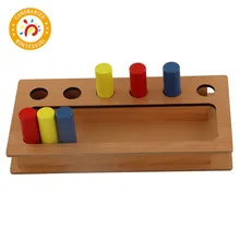Материалы по системе Монтессори, деревянная игрушка для малышей, имбуэйр, Peg Box, детская игрушка