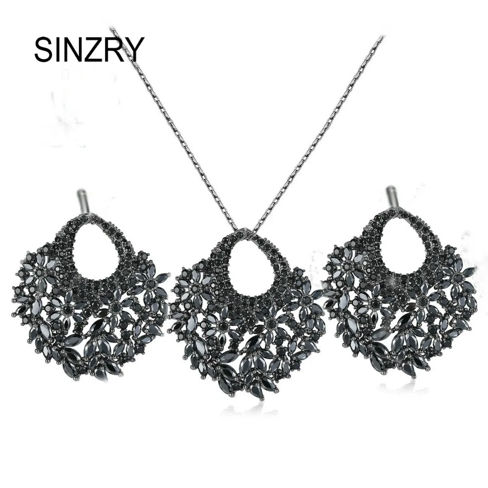 Набор ювелирных изделий SINZRY 2018 набор из черного пистолета с покрытием