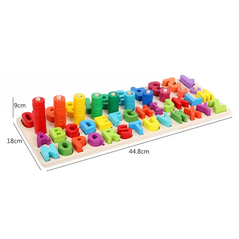 

Wooden Digital Shape Numbers Letters Montessori Materials Learning To Count Education Matching Match Early Teaching Math Toys