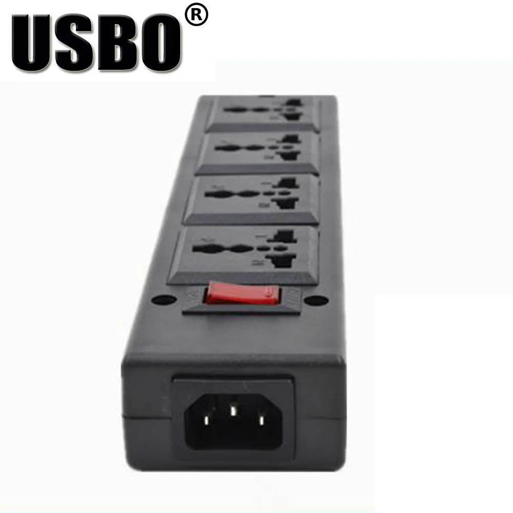 Многофункциональный 250v 13a 1 8 м 4 jack Универсальный адаптер переменного тока в