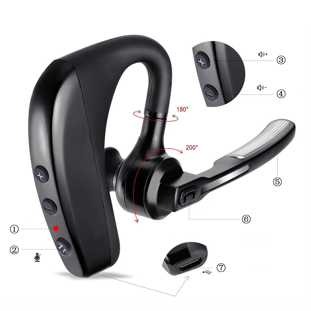 Беспроводная деловая Bluetooth гарнитура K10 стерео с шумоподавлением наушники для iOS
