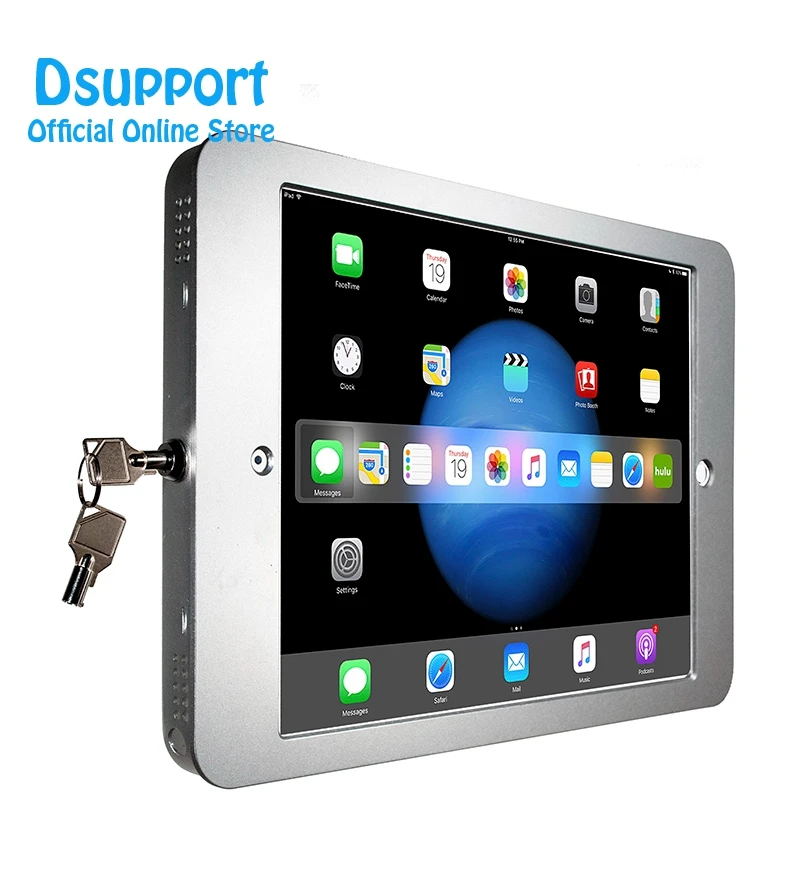 Apto para Ipad Liga de Alumínio Expositor com Fechadura Polegada Tablet Wall Mounted Anti Roubo Design Segurança Pro 12.9 pc - Imagem 4