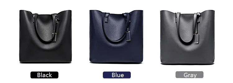 MJ Women Tote Bag Leather Big Bag Female Simple Handbag Large Capacity Shoulder Bags Bucket Women Composite Bags Shopping Tote (5)