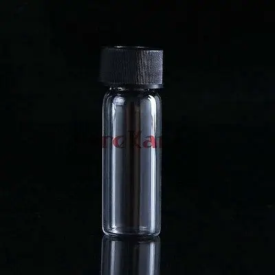 

10pcs 4ML Clear Injection Glass Vial with Center Screw Cap 4CC Transparent Liquid Medicine Glass Containers