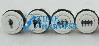 10Pcs Autentico Arcade Qualità Arcade Bottoni Di 1, 2, 3, 4 Player Push Button Accessori Per Armadio Per Gioco Arcade Di Parti Di Macchine