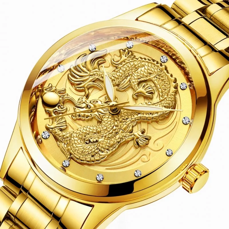 Mens Gold Luxury Watches Brand Quartz Man Watch Stainless Steel Waterproof Business Sports Watches Classy Relogio Masculino