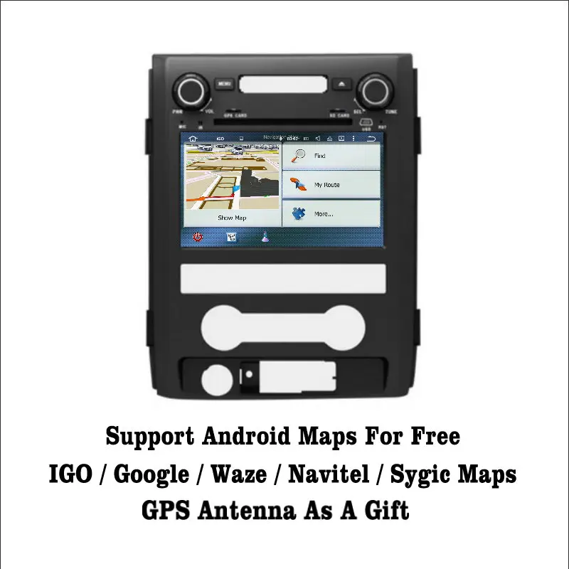 Perfect Liislee Android 7.1 2G RAM For Ford F150 2009~2014 Car Radio Audio Video Multimedia DVD Player WIFI DVR GPS Navi Navigation 3