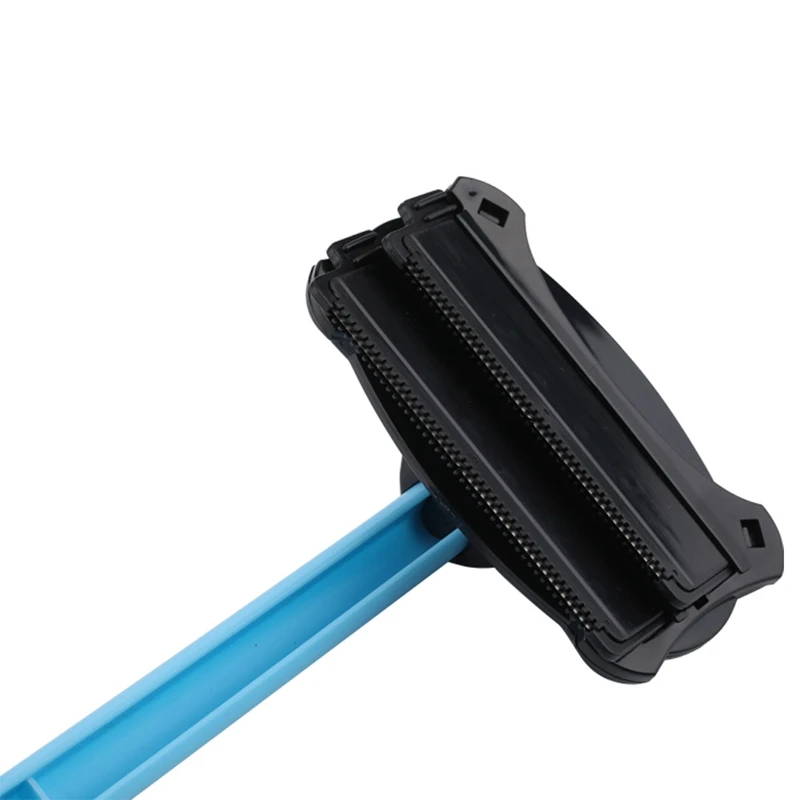 

Men Manual Back Double Cutter Head Hair Shaver Blade Trimmer Do-It-Yourself Whole Body Leg Back Hair Razor Long Handle Big Bla
