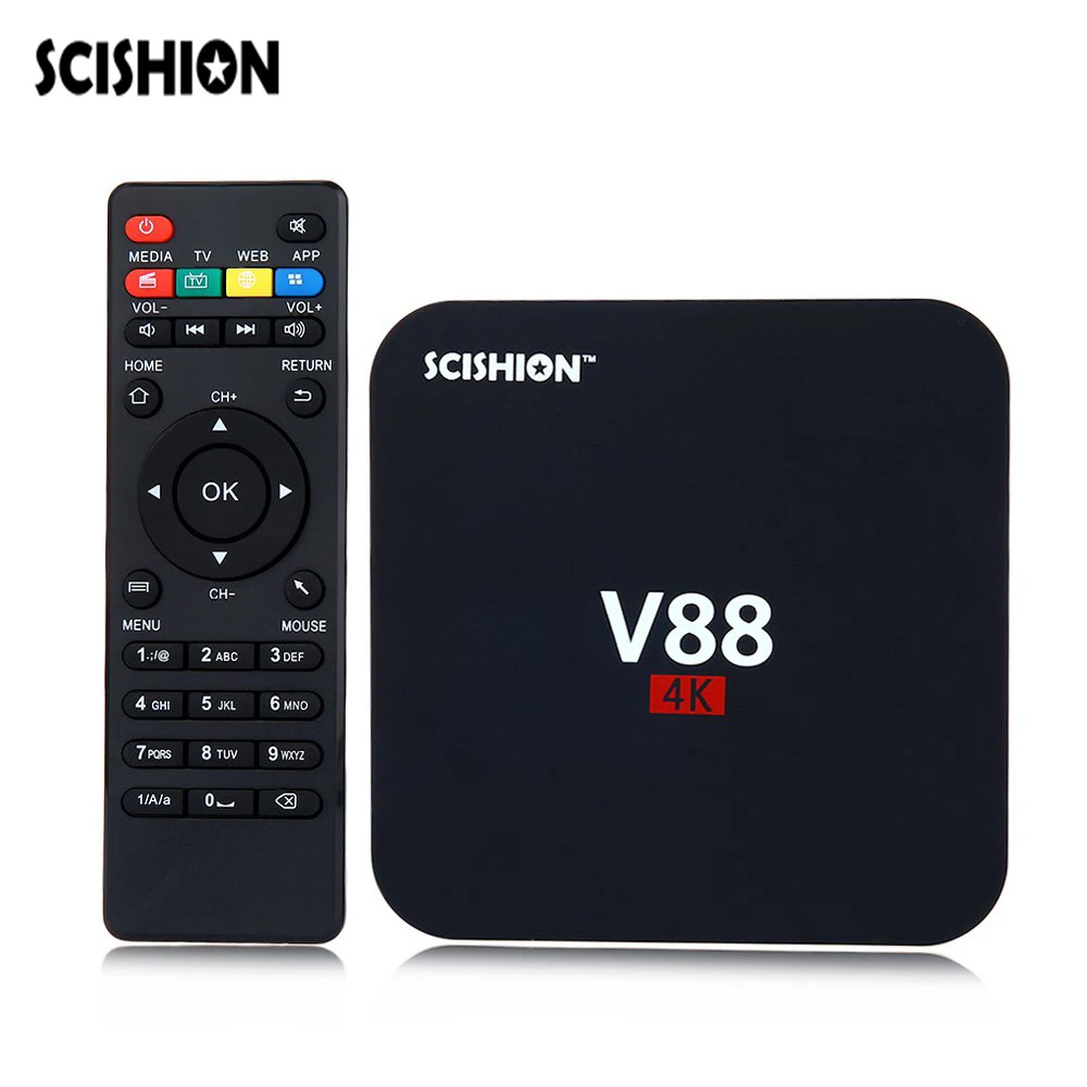 Scishion V88 4 К Android 5 1 Smart ТВ Box Rockchip 3229 ядра ГБ Оперативная память 8 Встроенная 2 H.265 Wi Fi