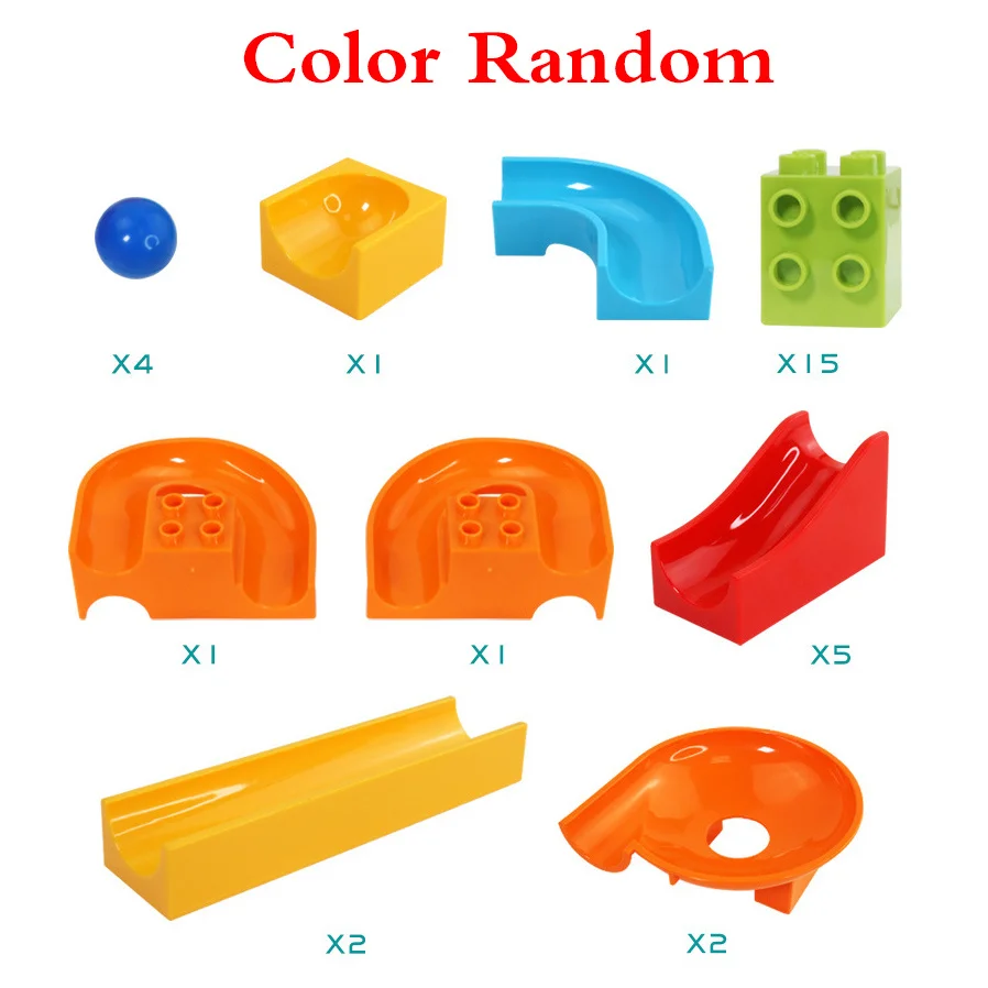 32Pcslot LegoINGly Duplo Building Block Wall BasePlate Designer Marble Race Run Blocks Educational Toys For Kids Christmas Gifts (2)