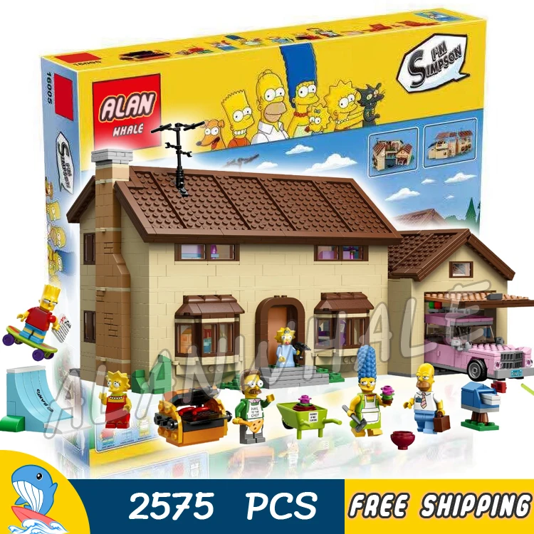 

2575pcs Simpsons Family House Holiday Hobby Construction 16005 DIY Model Building Blocks Children Toy Brick Compatible with Lego