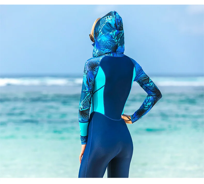 Freeshippin женские гидрокостюмы цельный водолазный костюм с длинным рукавом купальники Солнцезащитный крем для подводной охоты, серфинга Одежда Женский влажные костюм для триатлона