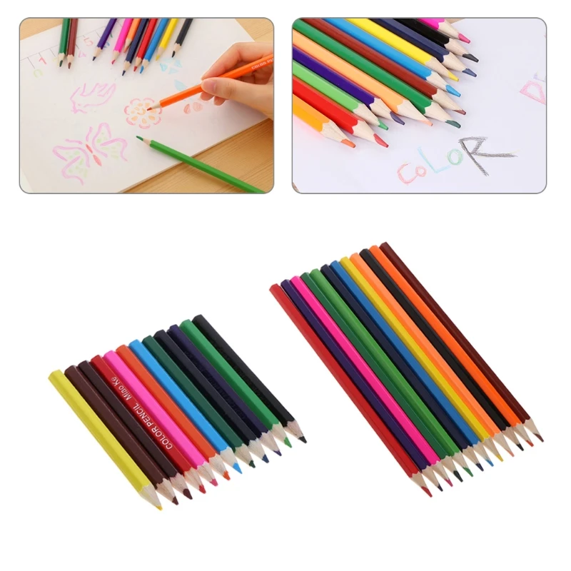 

1Set Colored Pencils 12 Color Premium Watercolor Lead Free Children Drawing Tool