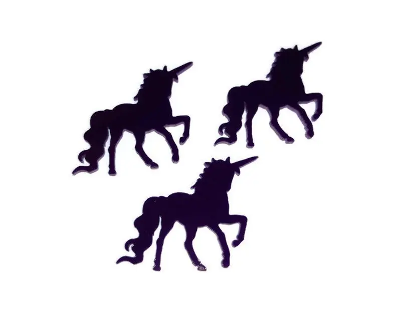 

Purple Unicorn Cabochons | Laser Cut Acrylic Unicorn Flatback | Cute Unicorn Cabs