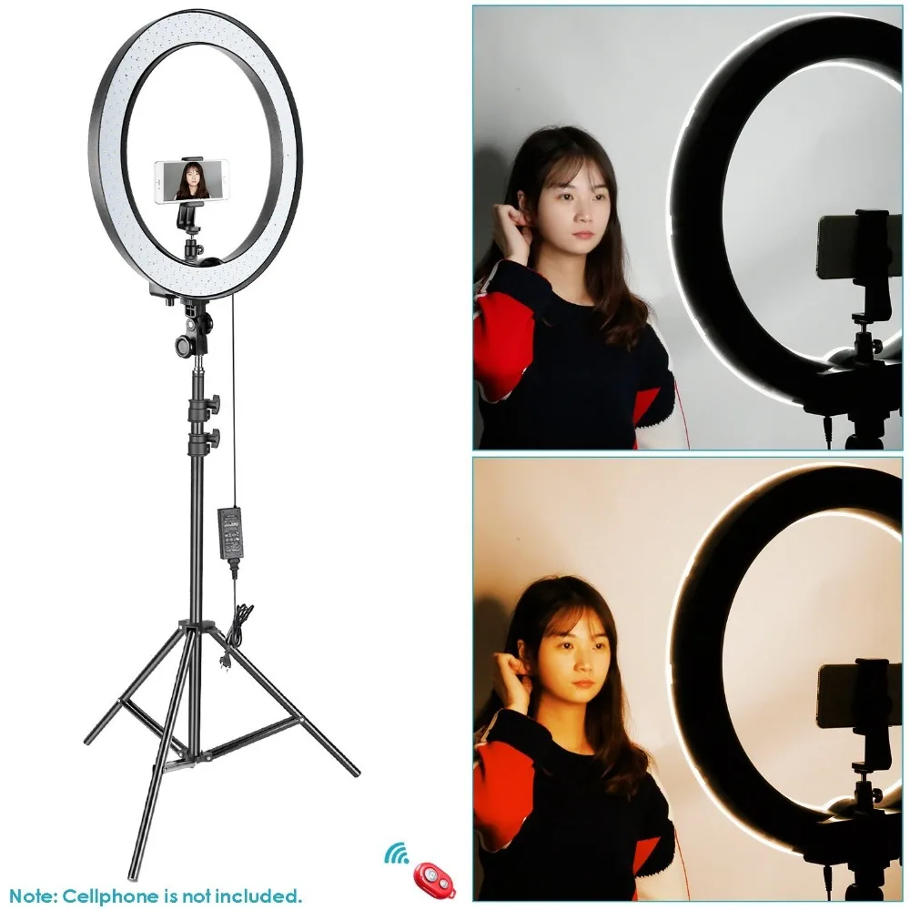  Neewer 18-inch Outer Dimmable SMD LED Ring Light Lighting Kit for Camera Photo Studio YouTube Video - 32856908416